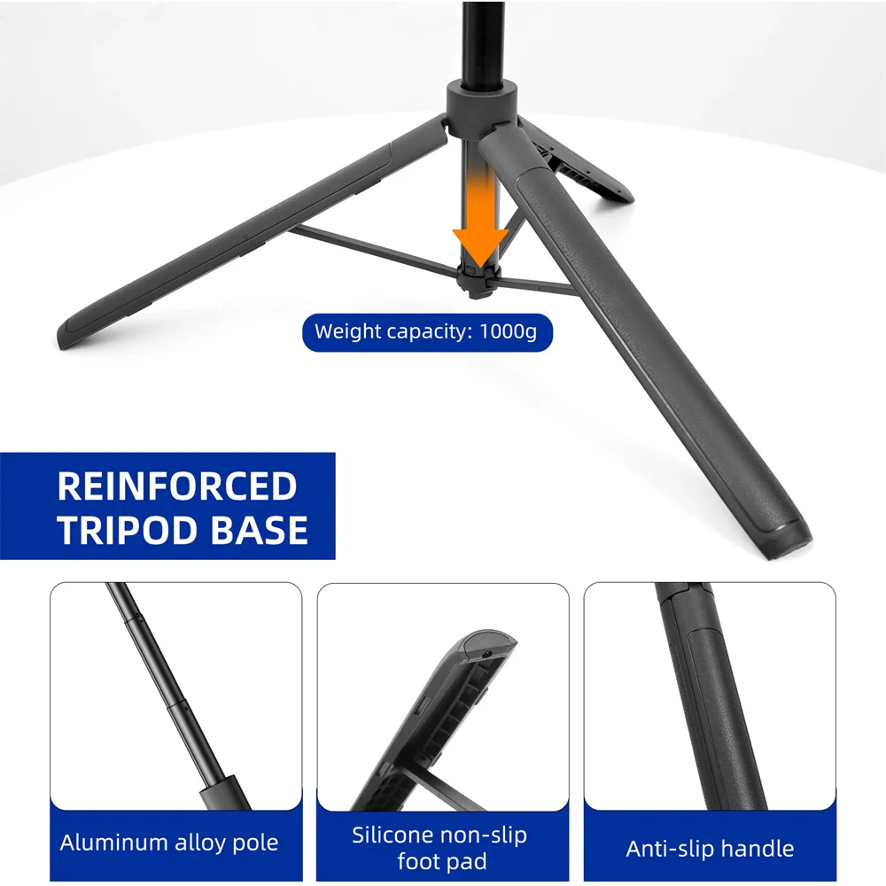 Trípode plegable para teléfono móvil, palo Selfie de 140cm y 360 pulgadas, con cabezal de bola y rotación de 1/4 pulgadas, Mini soporte para cámara DSLR, VT-01 - imagen 4