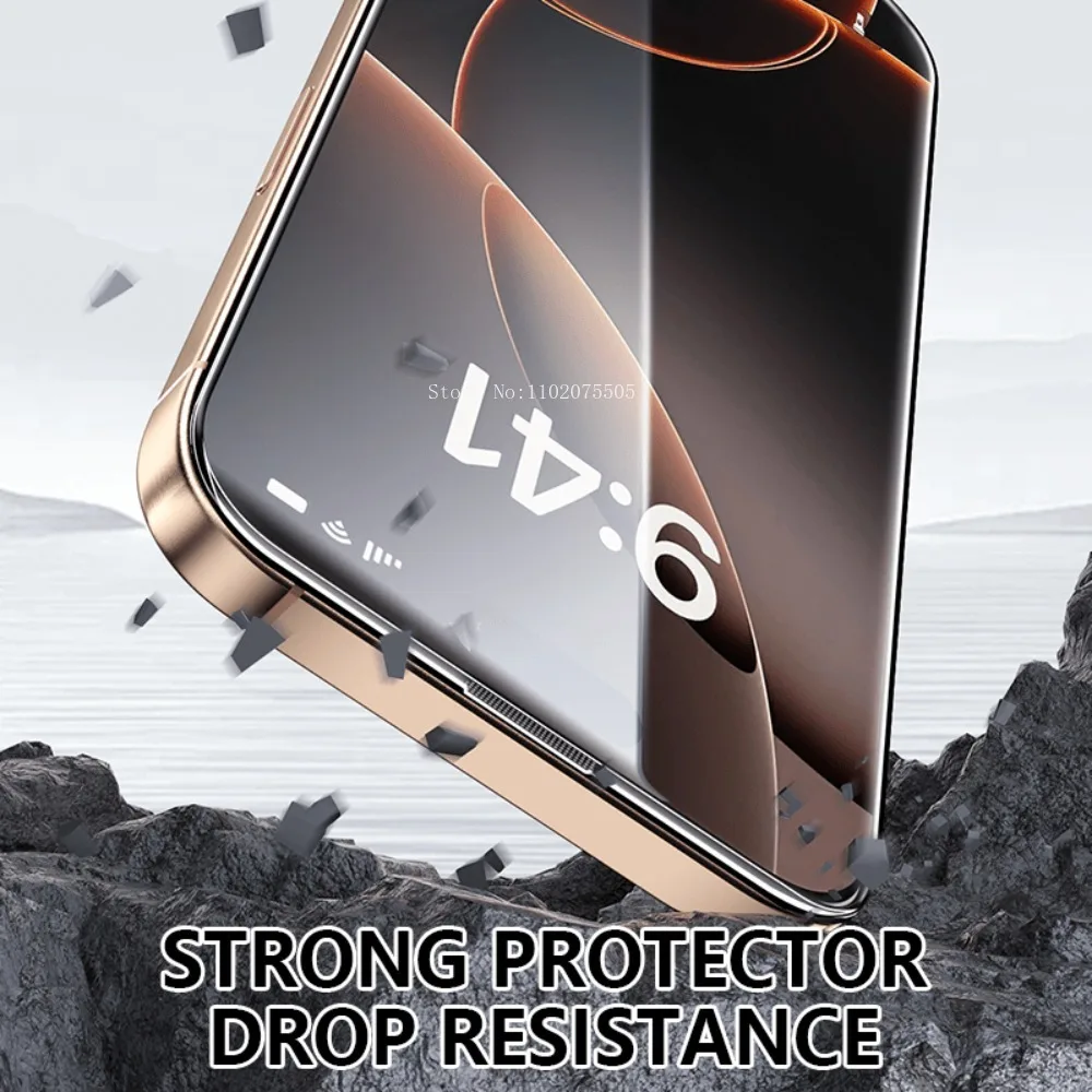 2 uds vidrio templado para IPhone 17 16 15 14 Pro Max,16e,13 12 Pro,16Pro Max,17Air protector de pantalla automático sin polvo con un solo clic - imagen 4