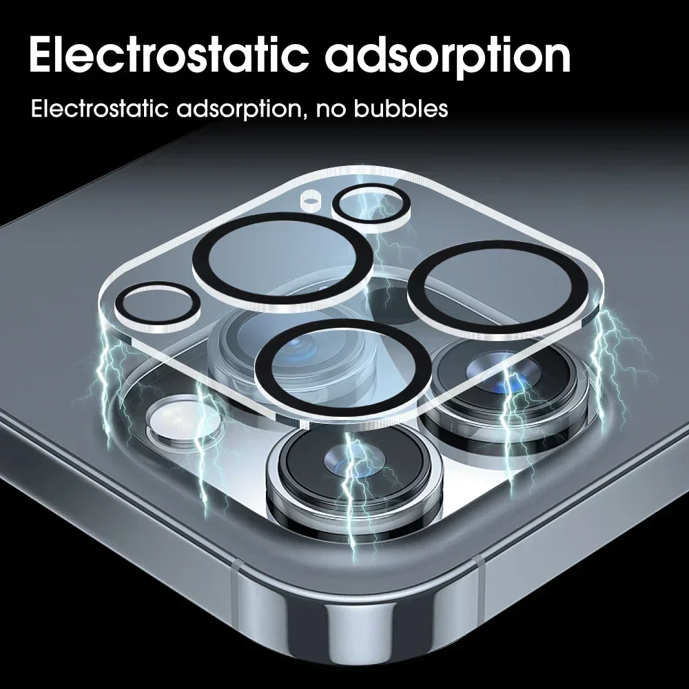 1-4 Uds para IPhone 16 15 14 Pro Max 16 Plus 16Pro vidrio templado Flim HD protección de lente de cámara trasera para IPhone 13 Mini Pro Max - imagen 5