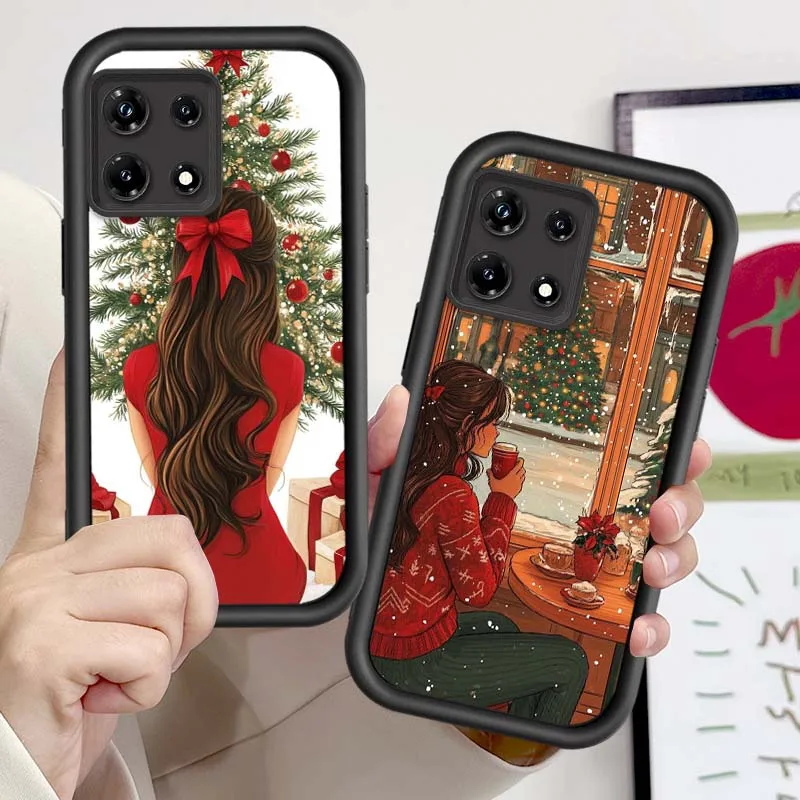 Patrón de Navidad para niñas para Infinix Tecno Pova Spark 3 4 5 6 Go 7 7T 10 10C 20 20C 30 30C Pro Plus Neo Eye escalera funda de teléfono - imagen 4