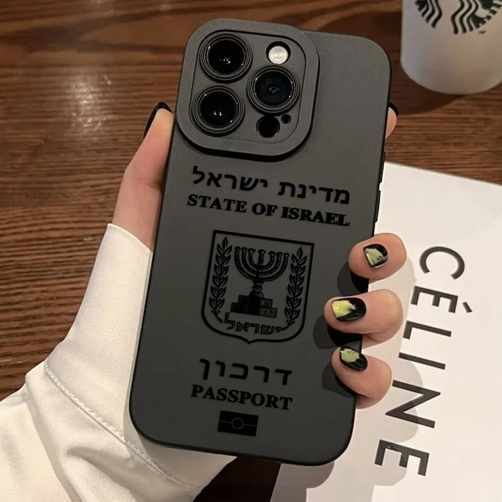 Coque de téléphone pour passeport israélien, étui arrière en Silicone souple pour iPhone 16e 16 15 14 13 12 11 Mini Pro Max X XR XSMax 8 7 6 6S Plus - imagen 4