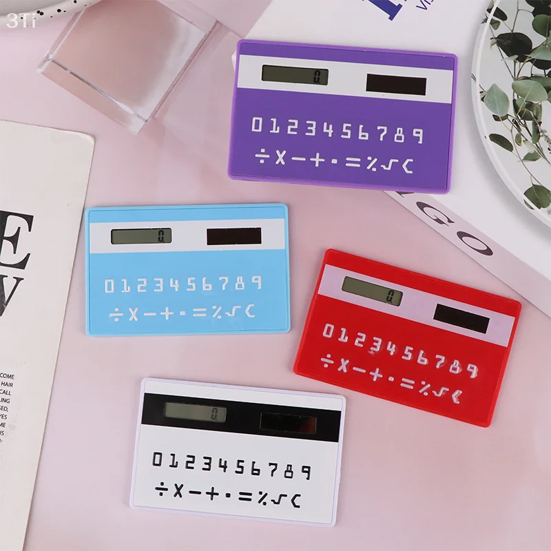 Mini calculadora solar para estudiantes con pantalla de 8 dígitos: delgada, portátil y perfecta para matemáticas - imagen 3