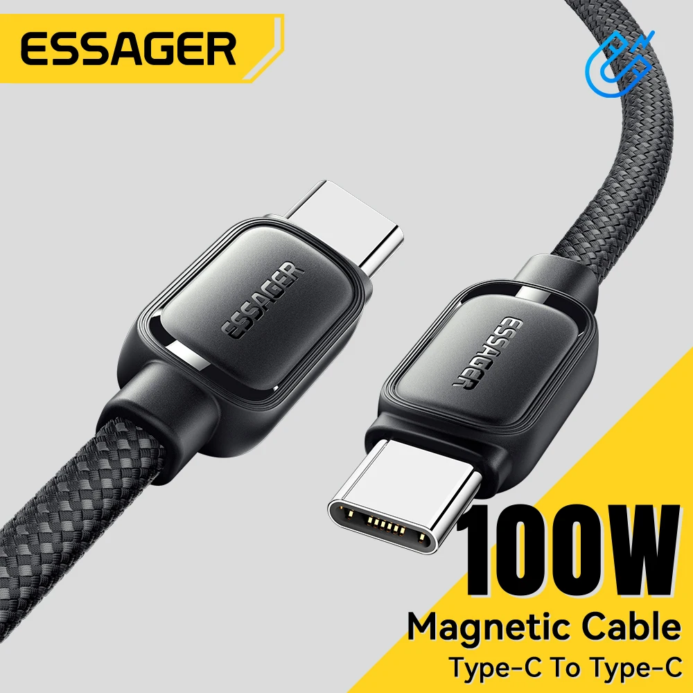Essager 100W magnético Anti bobinado tipo C Cable PD Cable de carga rápida para iPhone 17 16 15 14 Pro Max iPad Macbook Air Samsung - imagen 4