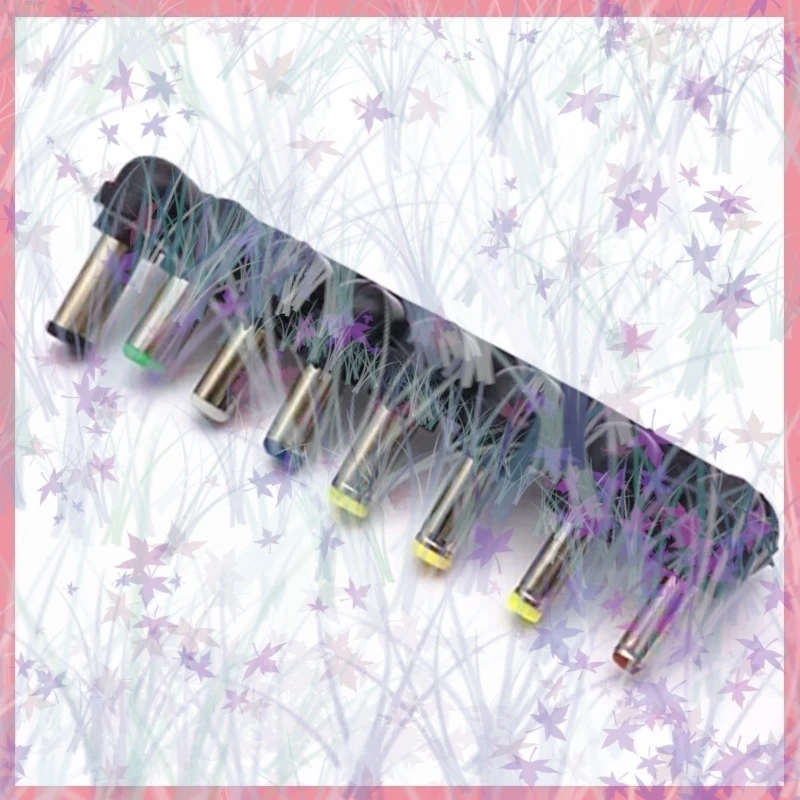 Adaptador para ordenador portátil con 8 puntas intercambiables, enchufes CC para cargador de conector de alimentación para cabezal convertidor CC de 8 bits, interfaz multimodelo B6 - imagen 4