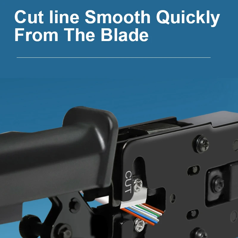 ONTi-pelacables profesional CAT6, herramienta de prensado de cabeza de cristal con medidor de Cables RJ45, probador para cortadores de cables de red 4P/6P/8P - imagen 5