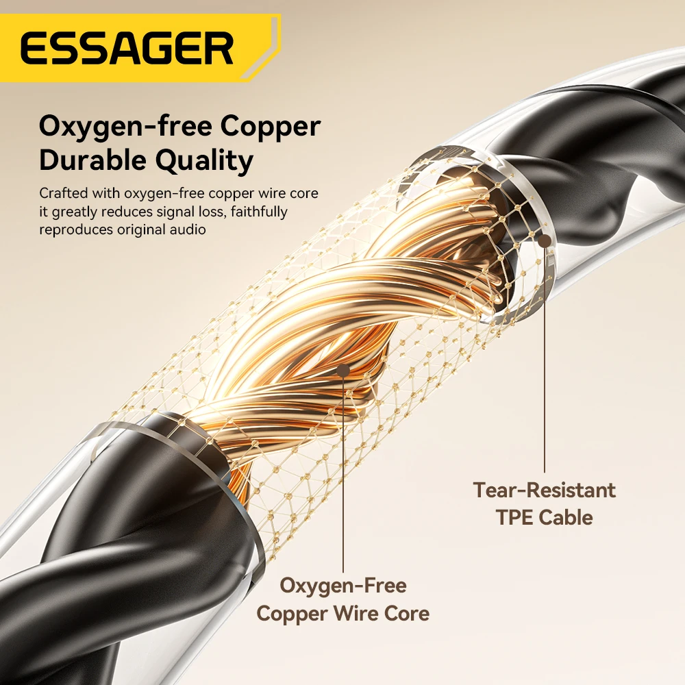 Essager-auriculares para juegos por cable tipo C, intrauditivos estéreo dinámicos con micrófono, auriculares deportivos de 3,5mm con cancelación de ruido - imagen 5