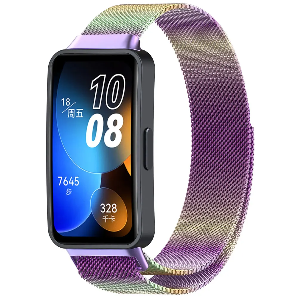 Correa de reloj Milan con bucle magnético para Huawei Band 10, pulsera inteligente de repuesto para Huawei Band 9 NFC/8/10, correa de Metal - imagen 3