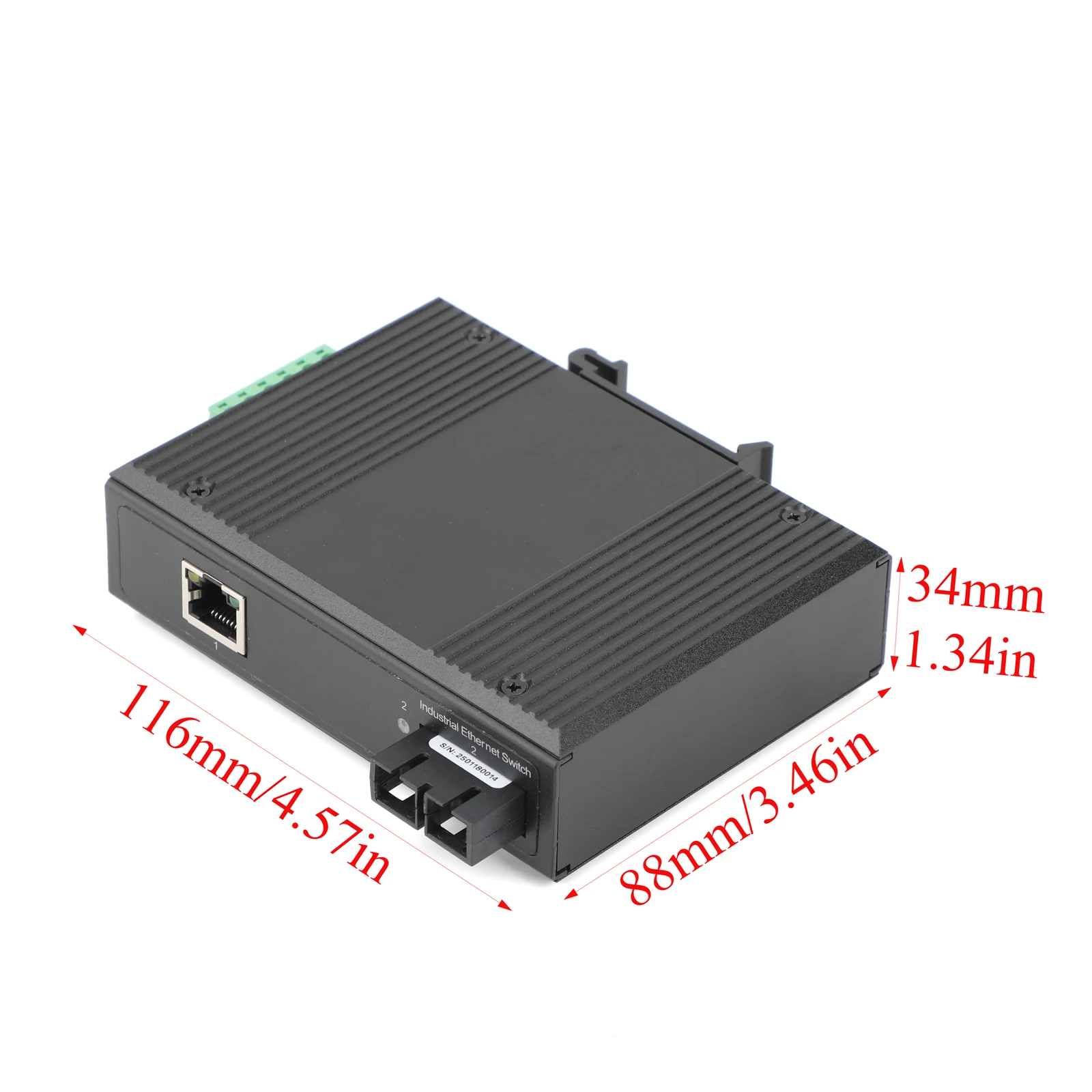 Conmutador administrado WEB POE Industrial Gigabit, 1/2 puertos ópticos + 1/2/4/8 puertos POE, transceptor SC monomodo de fibra única/doble - imagen 3