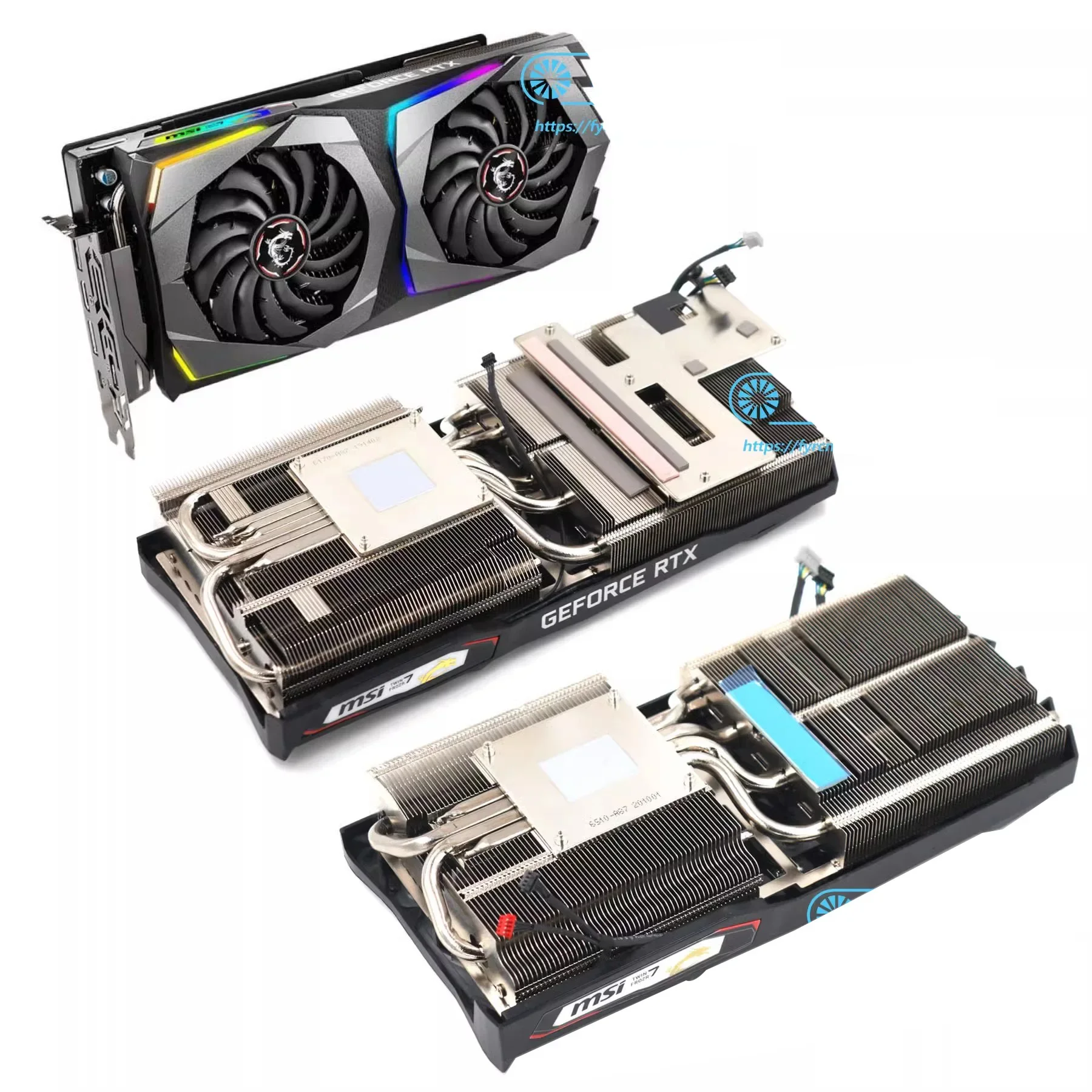 Radiador refrigerado por aire MSI GPU para disipador de calor de tarjeta gráfica RTX2060 2060S 2070 2070S GAMING X/Z