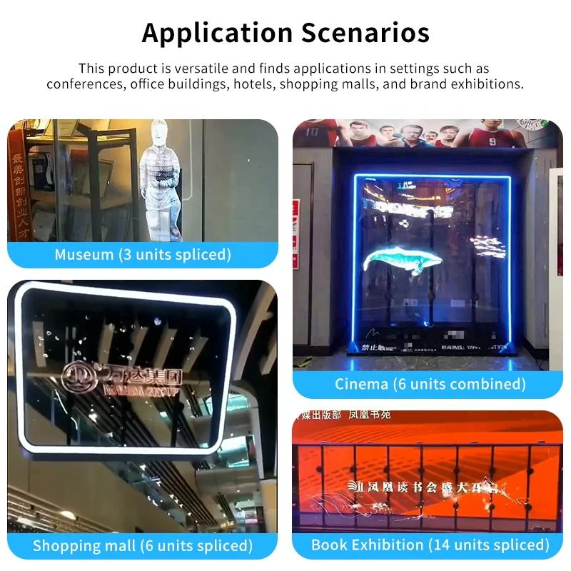 Equipo de publicidad Proyector holográfico 3D LED 3D Holograma de 65 cm Ventilador LED Centro comercial Publicidad de marketing Mejor vídeo - imagen 5