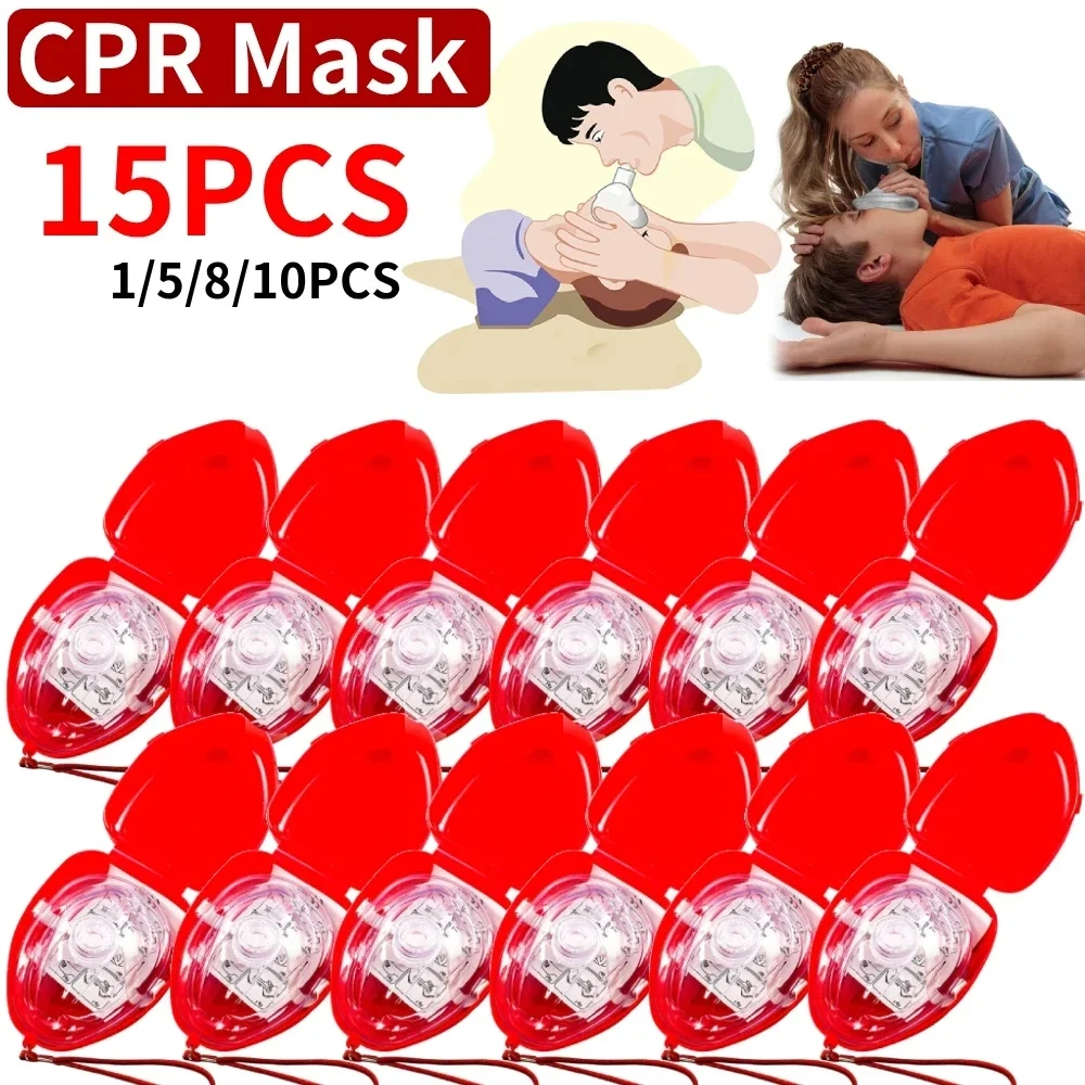 Mascarilla de respiración profesional de primeros auxilios para CPR, protege los rescatistas, respiración Artificial, reutilizable con herramientas de válvula unidireccional - imagen 2
