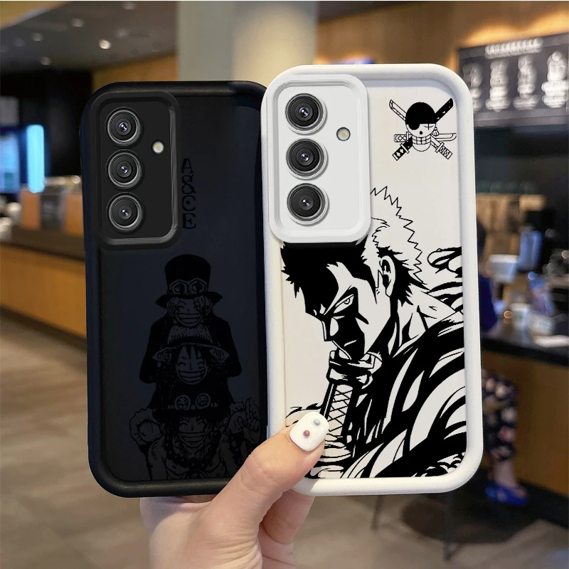 Funda de TPU de Anime Luffy de una pieza para Samsung Galaxy, funda antideslizante para Samsung Galaxy A35, A34, A33, A32, 5G, A31, A30, A24, A23, A22, A16, A12, A06, A03, M55, nueva - imagen 2