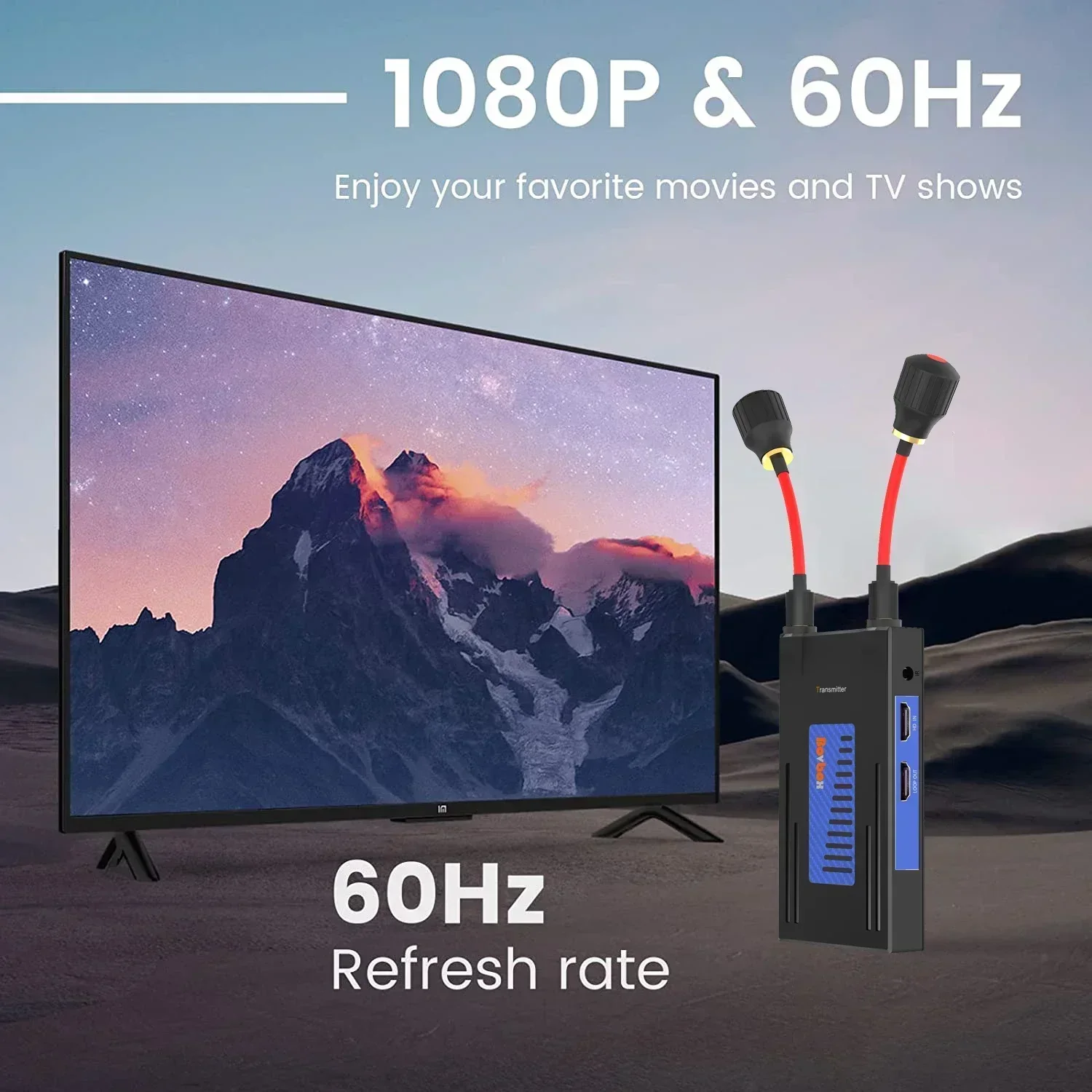 Sistema de transmisión inalámbrica de vídeo, transmisor y receptor extensor HDMI para cámara, portátil, PC a TV, pantalla múltiple, 300M - imagen 5
