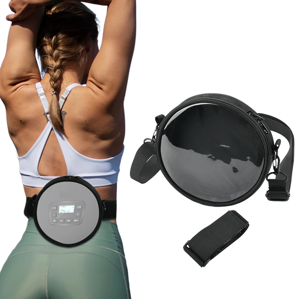 Estuche portátil para reproductor de CD con correa ajustable, bolsa de almacenamiento para reproductor de CD con ventana transparente para coche, hogar y viaje
