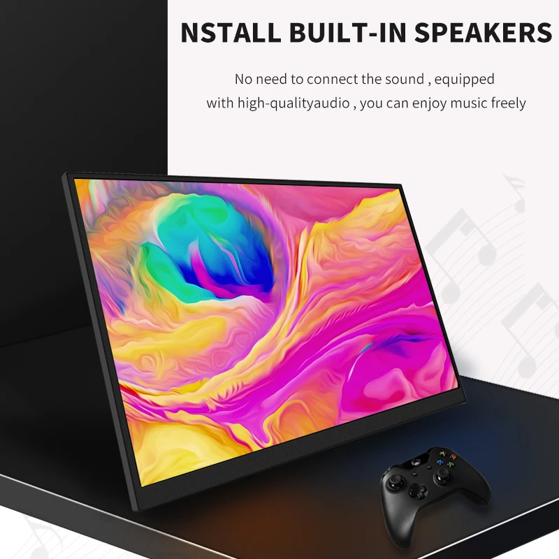 HGFRTEE Monitor portátil de 16 pulgadas 16:10 RGB100% 300cd/m2 IPS Segundo pantalla para MAC/portátil/PC/Xbox/PS5/Switch - imagen 3