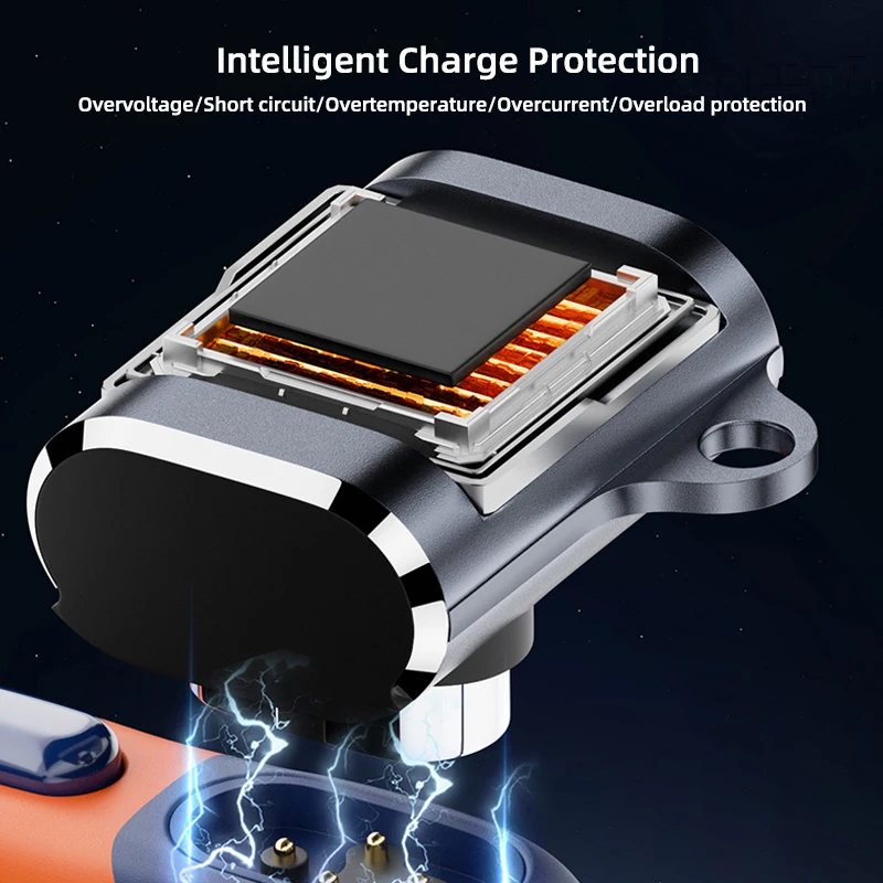 Adaptador de cargador de auriculares portátil para SHOKZ OpenSwim Pro S710 USB C convertidor de carga rápida para conector magnético Shokz - imagen 4