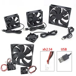 4010 40MM 5010 50MM 12025 120MM 8025 80MM DC xh2.54 DC 5V ventilador de refrigeración de energía USB cubierta de parrilla de Metal caja de Motor sin escobillas