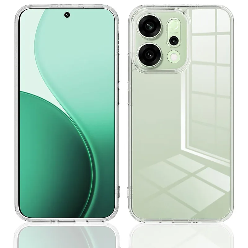 Para OPPO Reno 14, 14 Pro 5G funda ELVEV antiarañazos anticaída TPU cubierta trasera transparente acrílica dura - imagen 2
