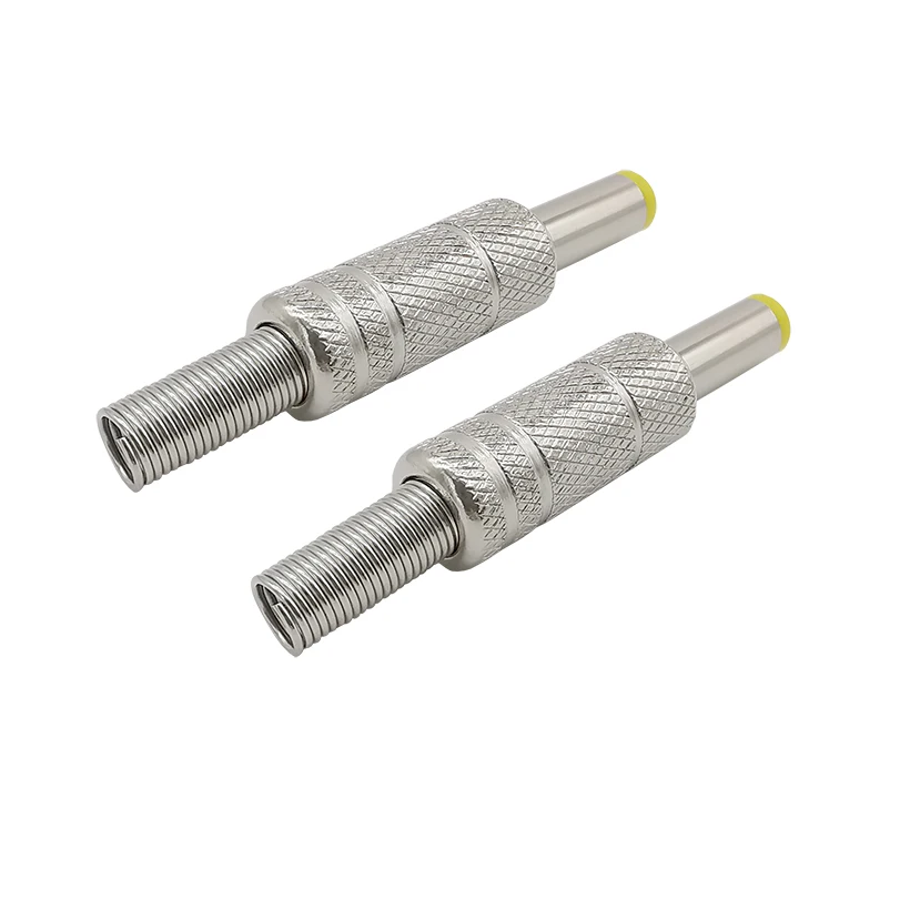 5/10 Uds 5,5x2,1mm/5,5mm * 2,5mm DC enchufe macho adaptador conector de Metal enchufe con cabeza amarilla - imagen 3