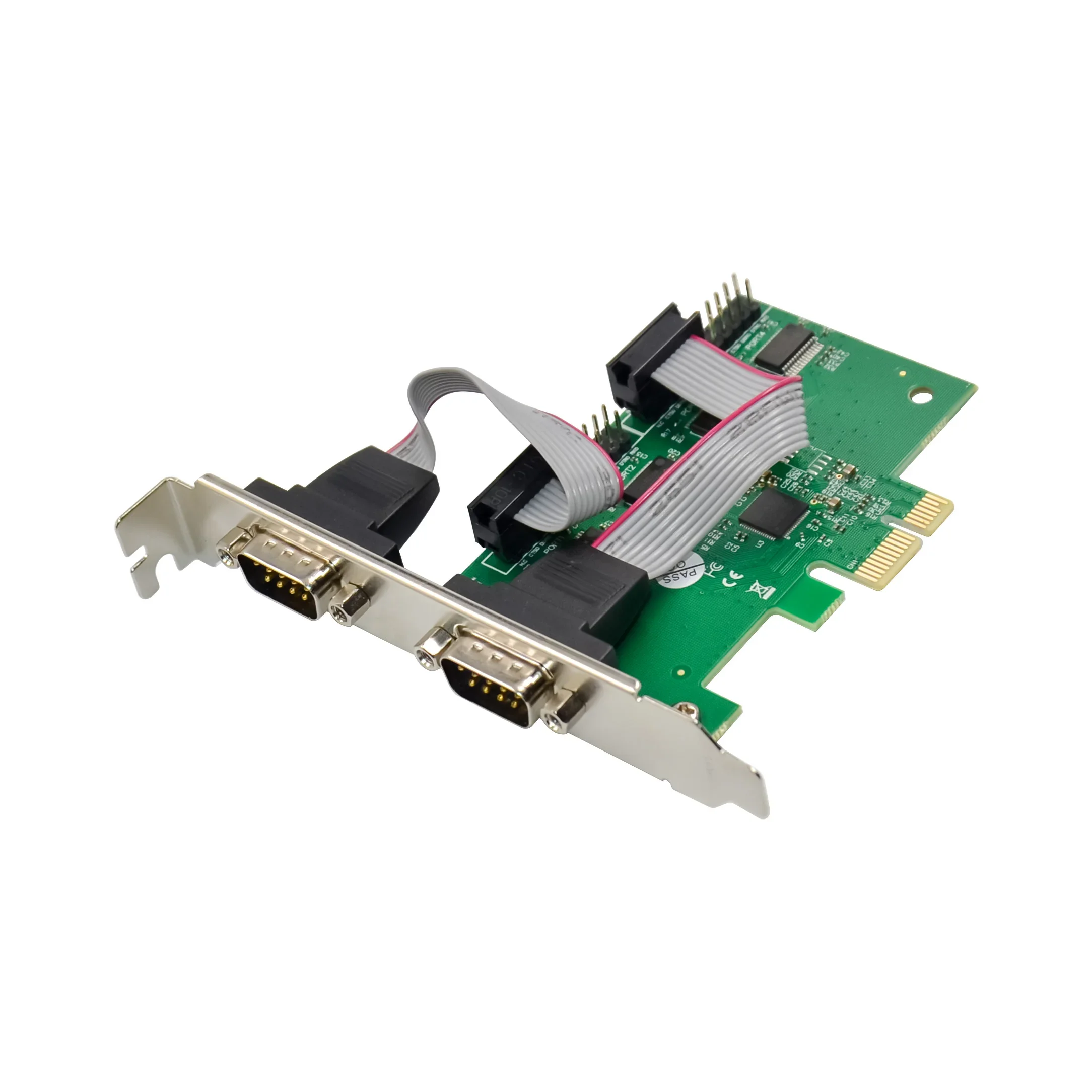 PCIE ASIX 99100 Chip 4S 4 puertos com DB9 RS232 Tarjeta de puerto serie Tarjeta controladora PCI Express 4 puertos adaptador de rs-232 a pci-e - imagen 2