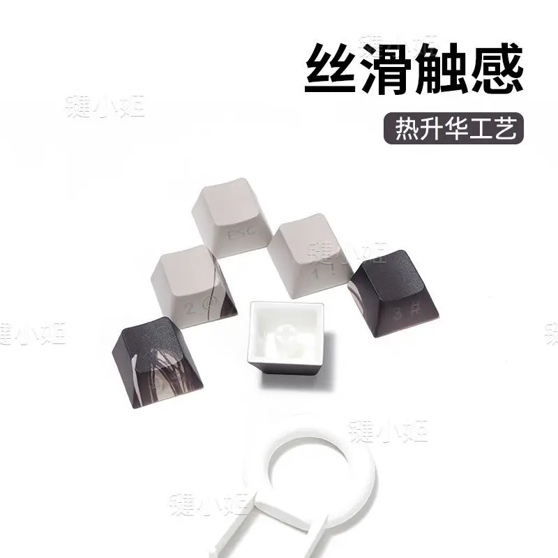 82 teclas Makima Anime Keycaps translúcido Key Cap PBT Keycap Chreey Keycaps Dye-sub tapas de teclado mecánico para Wooting HE60/68 - imagen 3