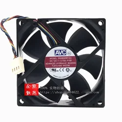 Para AVC 8CM 8025 12V 0.7A DS08025R12U 80mm 4 pines PWM caja de ordenador CPU control de velocidad 80*80*25mm