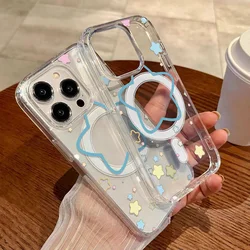Funda magnética transparente antigolpes para iPhone 16 Pro Max