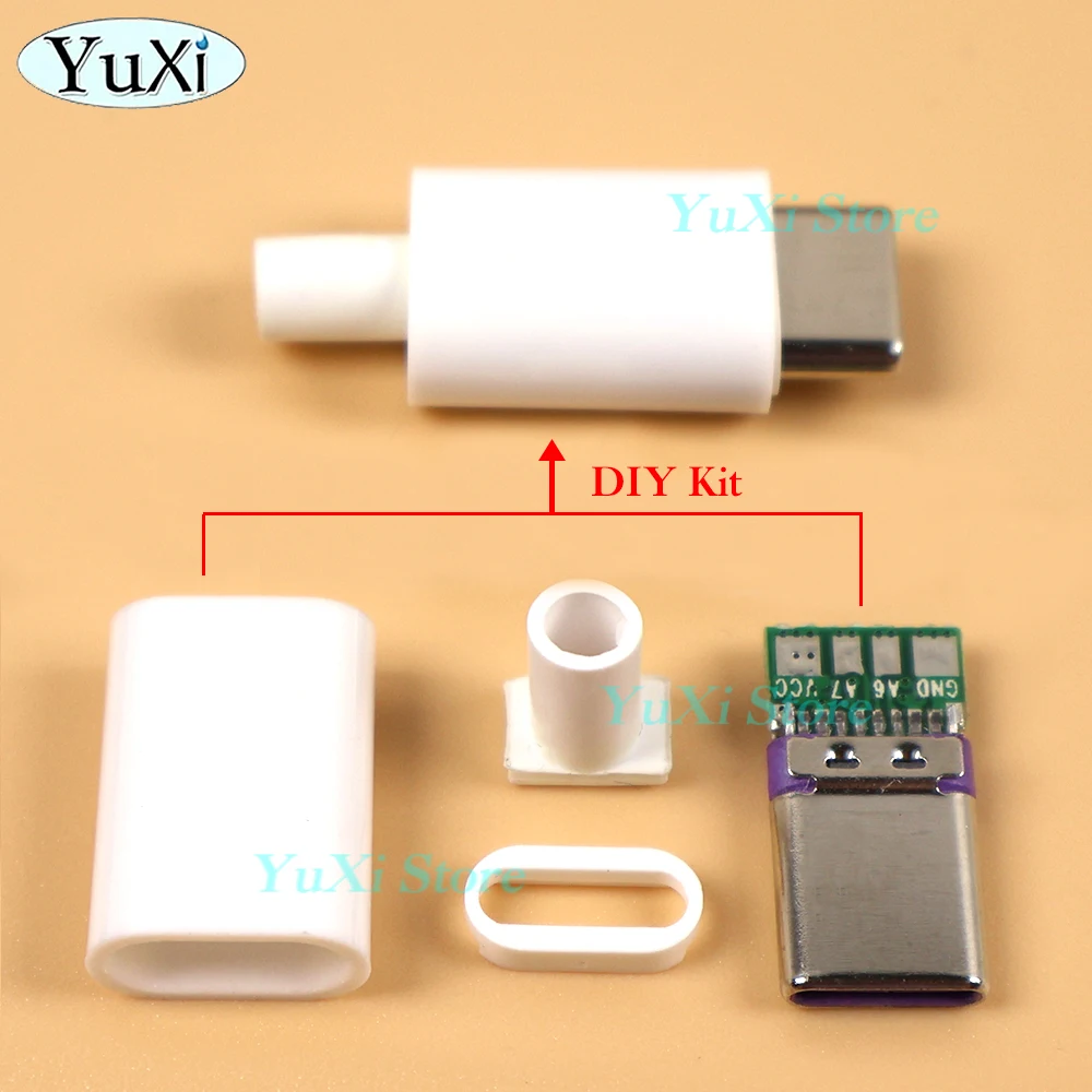 Conector Mirco USB 3,1, carcasa adaptadora de enchufe trasero macho para teléfono, carga rápida, conexión de soldadura con placa PCB, Kit DIY - imagen 4