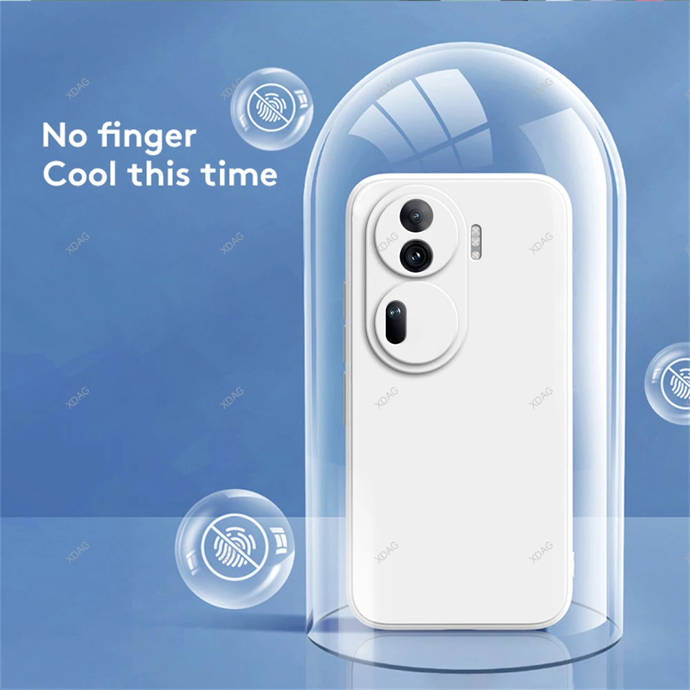 Funda de teléfono cuadrada Simple para OPPO Reno 11 Pro 11Pro 5G China 6,74 "funda trasera de lujo de caramelo flocado interno de silicona suave y fluido - imagen 3