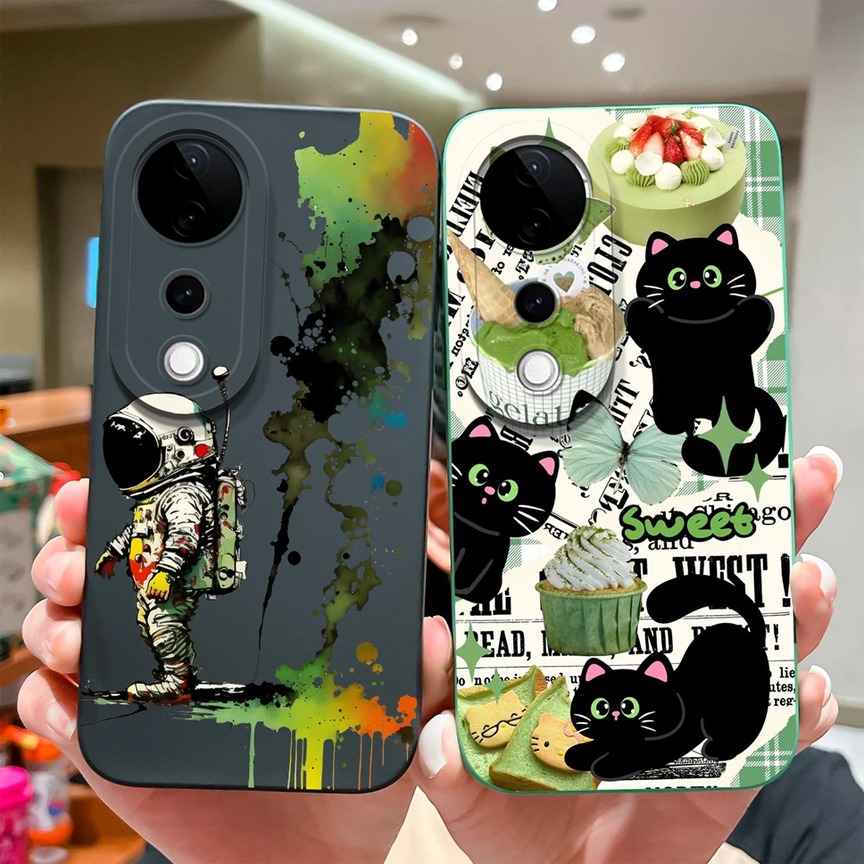 Para Vivo V40 Pro V40Lite V40SE 5G Funda de teléfono Linda chica regordeta niño Funda protectora trasera de silicona suave a prueba de golpes Funda antideslizante - imagen 2