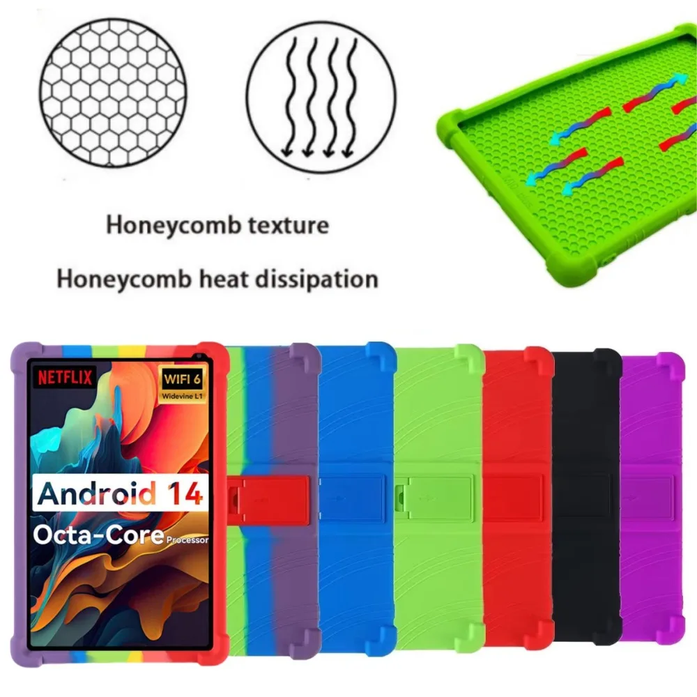 Soft Cover for HiGrace C107 Tablet Case Silicone Full Body Protective Shell for Urao C107 10.1" 2024 Tab Kids Friendly Cases - imagen 3