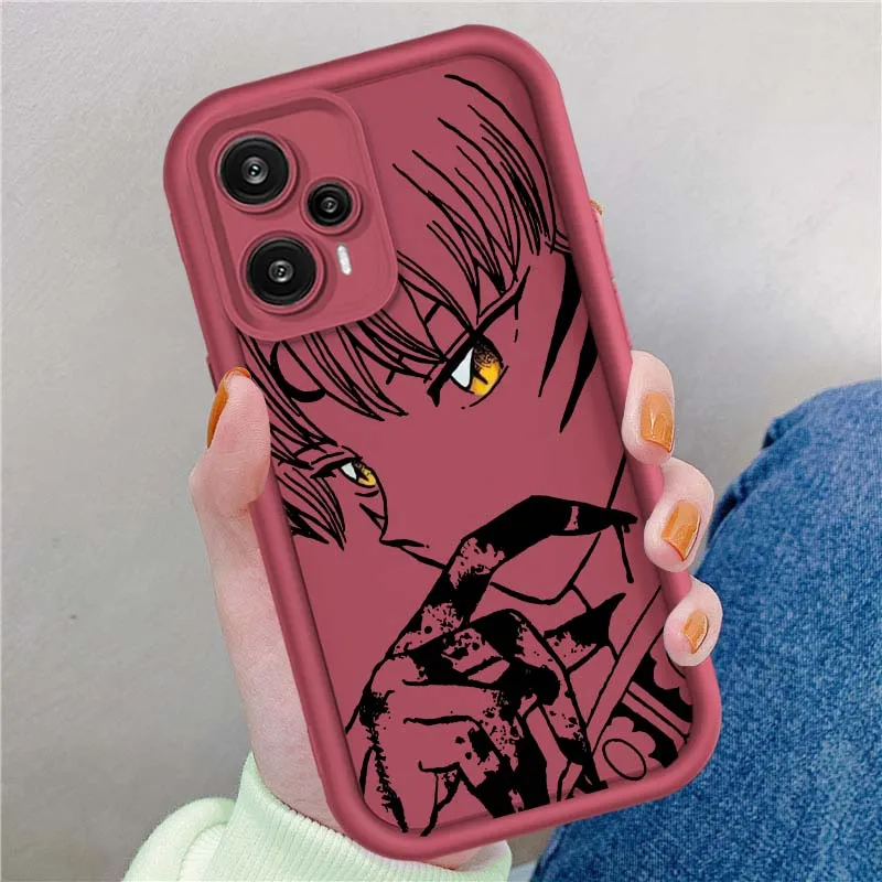 Funda de Anime Seshomaru para Xiaomi Poco X3 X4 X5 X6 X7 C65 C75 M4 M5 M5S F6 F4 F5 Pro GT NFC caja de teléfono con escalera ocular - imagen 5