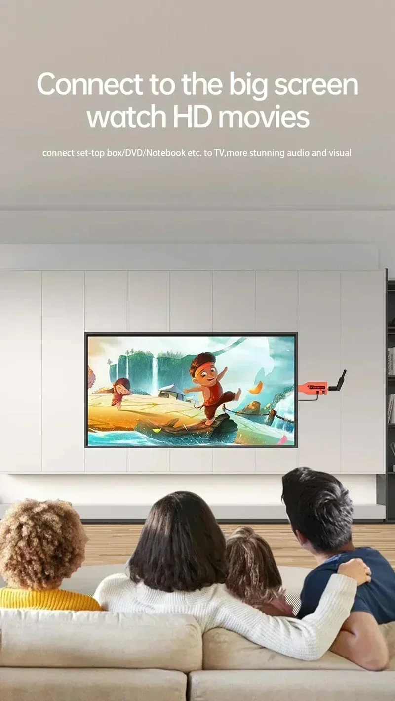 Transmisor y receptor inalámbrico 4K, adaptador de pantalla de Audio y vídeo, extensor HDMI para cámara, portátil, PC, Monitor de TV, Reunión, compartir, 100m - imagen 5