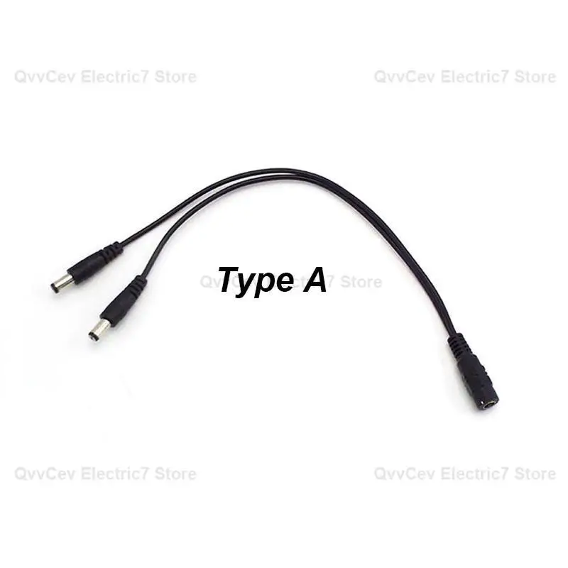 Cable de enchufe divisor hembra a 2 macho, divisor de alimentación de CC de 2,1x5,5 Mm, 12V, para cámara Cctv de vigilancia A7 - imagen 2