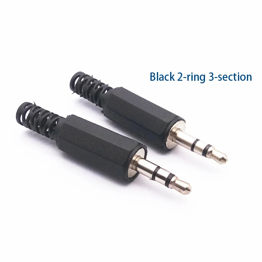 10/30/50 Uds 3,5mm carcasa de plástico negro conector de Audio conector de auriculares descuento - imagen 5