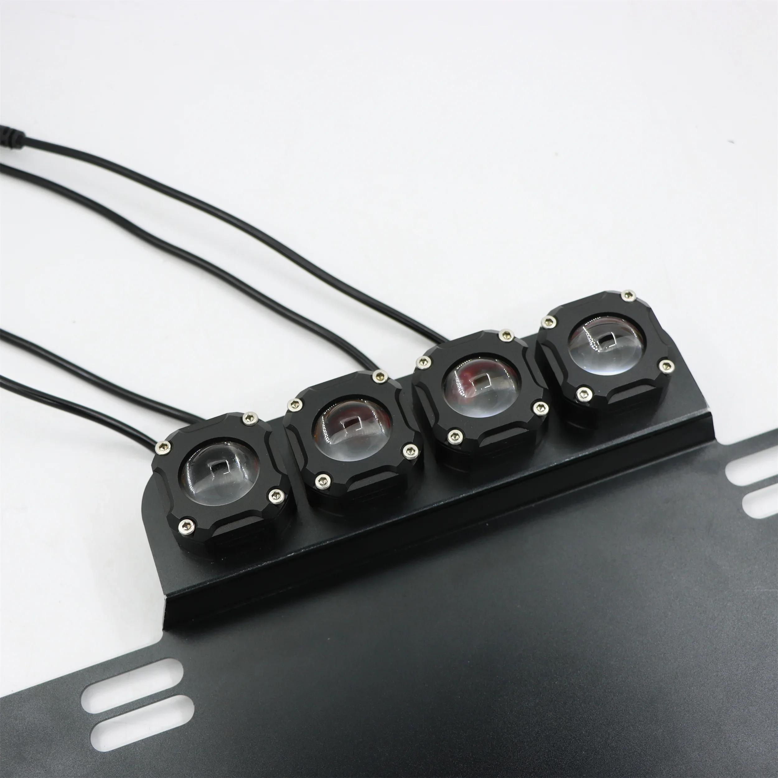 El más nuevo soporte de montaje del marco de la placa de matrícula delantera estroboscópica de doble color con mango de cable remoto - imagen 4