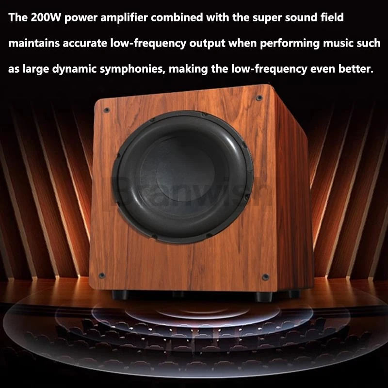 12 pulgadas 200W alta potencia Super Subwoofer KTV TV en casa altavoz de graves sonido envolvente altavoz Home Theater caja de sonido activa 6Ω - imagen 5