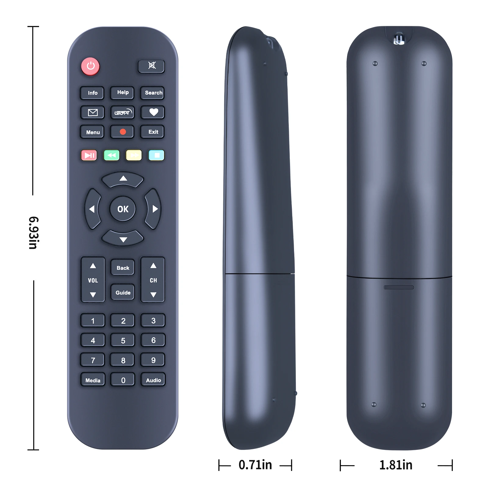 Nuevo mando a distancia de repuesto para TV Digital Akash Basic decodificador - imagen 5