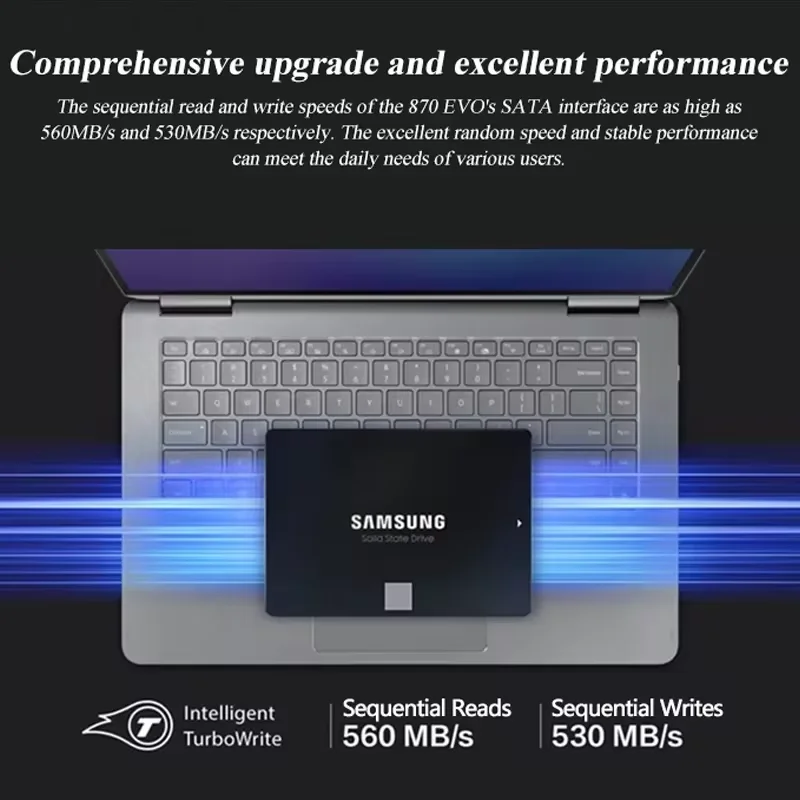 SAMSUNG-disco de almacenamiento interno para ordenador portátil o de escritorio, unidad de estado sólido de 2,5 pulgadas, SATA II SSD 870 Evo, 1TB, 2TB, 4TB, 500GB, 250GB - imagen 4