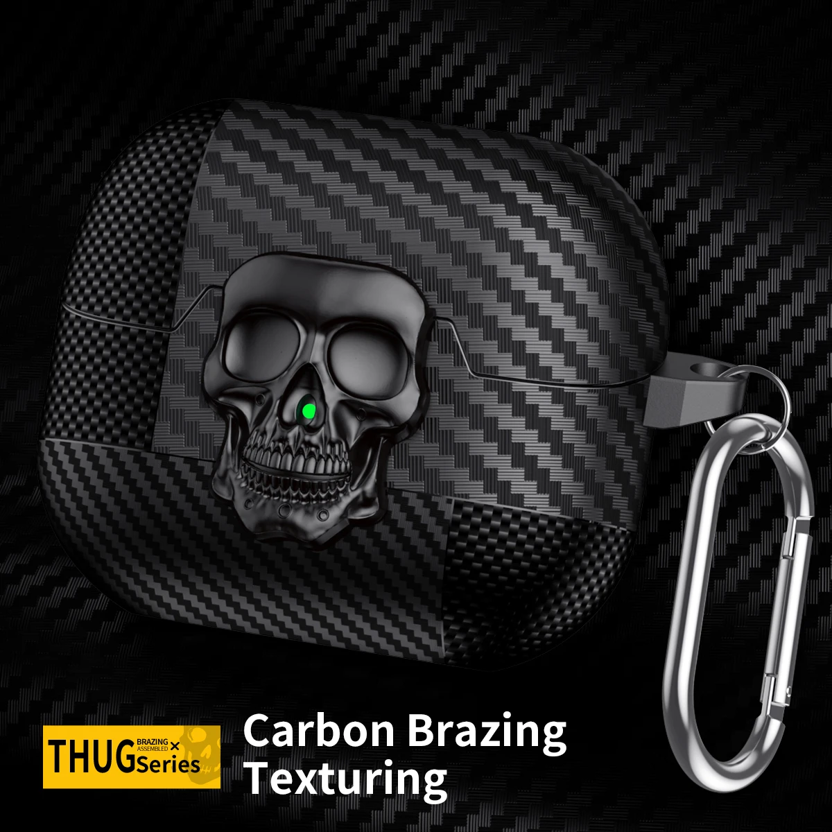 Funda con bloqueo giratorio para Samsung Galaxy Buds 3 FE, auriculares inalámbricos con Bluetooth, carcasa con textura de fibra de carbono para Galaxy Buds 3 Pro - imagen 5