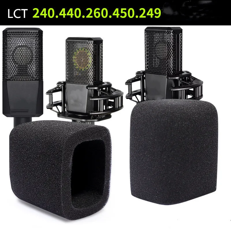 1 filtro Pop de parabrisas de micrófono de espuma para micrófonos LEWITT LCT240 249PRO 260 440 449 640 840, cubiertas de esponja a prueba de viento - imagen 2