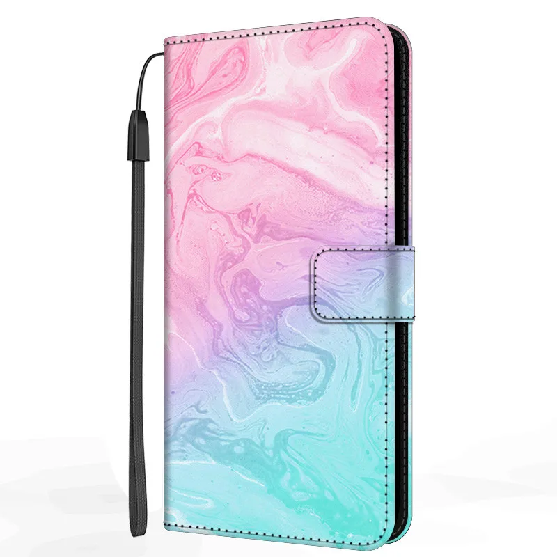 Funda de cuero con tapa para Xiaomi Redmi 10C Poco M4 Pro 4G, carcasa de teléfono con cartera de mármol para Xiaomi 12 Pro 12X Poco X4 Pro 5G - imagen 3