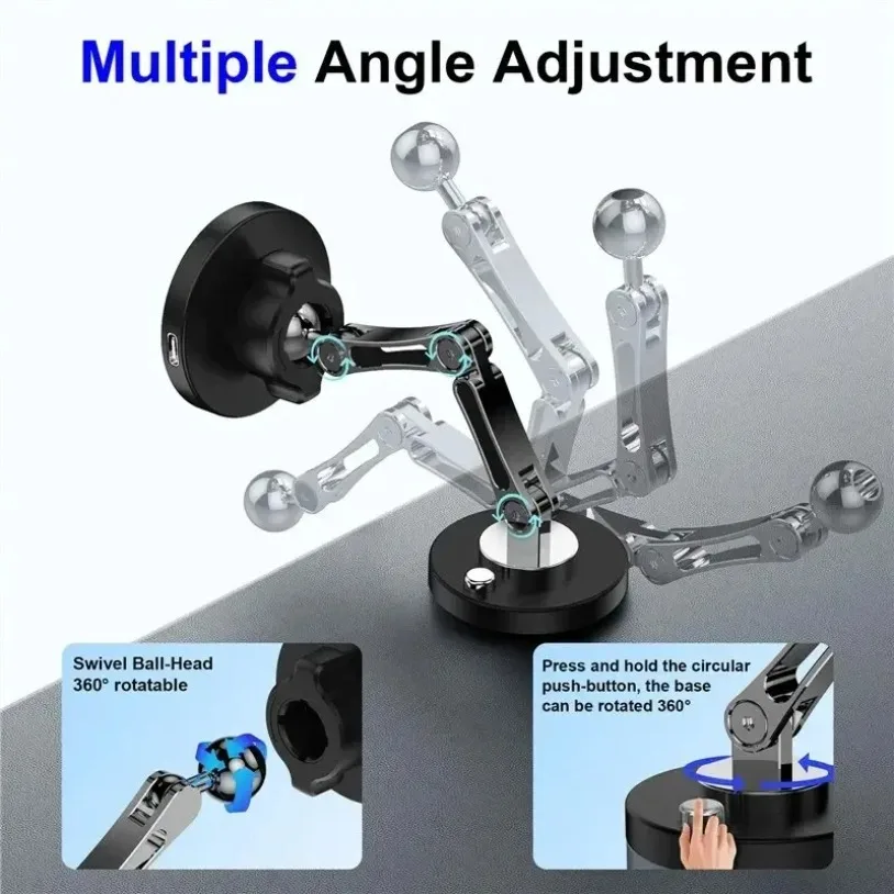 Soporte magnético para cargador inalámbrico de coche, soporte magnético para estación de carga rápida, soporte para teléfono para Macsfae iPhone 17-12 - imagen 5