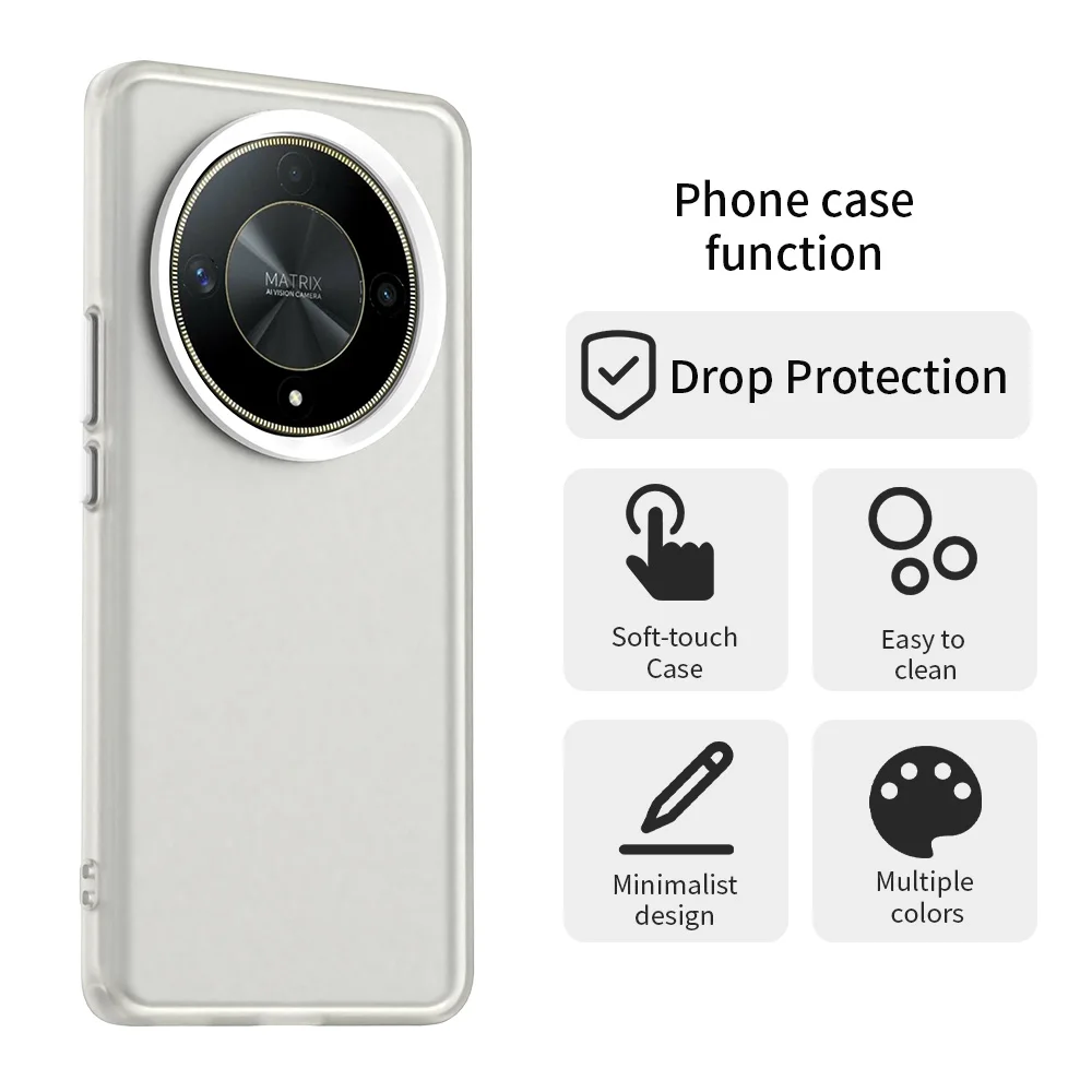 Funda esmerilada para Honor Magic 6 Lite, Funda Magic 6 Lite, Funda mate translúcida para PC, Color caramelo, parachoques para teléfono Magic 6 Lite - imagen 3