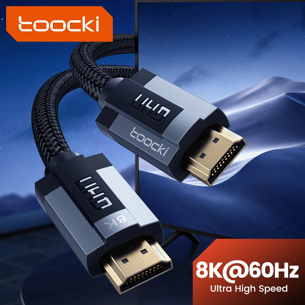 Toocki Cable Compatible con HDMI para Xiaomi Box PS5 PS4 proyector de ordenador portátil 8K @ 60Hz alta velocidad Compatible con HDMI 2,1 Cable divisor 48Gbp