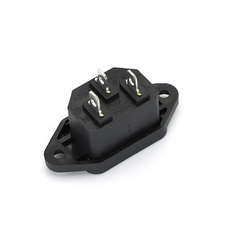 5 uds 3P IEC 320 C14 enchufe macho Panel de entrada de alimentación conectores AC 250V 10A de alta calidad - imagen 3