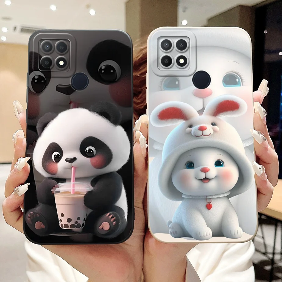Para Oppo A15 funda Oppo A15s CPH2179 Linda funda de dibujos animados divertida a prueba de golpes suave TPU fundas de teléfono para Oppo A15s A 15 s OppoA15 parachoques - imagen 5