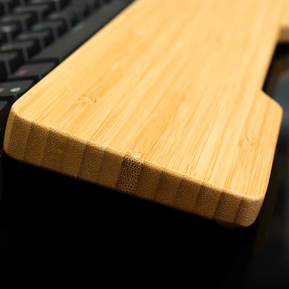 ECHOME-reposamanos para teclado de bambú hecho a mano, reposamuñecas personalizado, teclado ergonómico para teclados mecánicos de 61/68/87/98/104 teclas - imagen 4