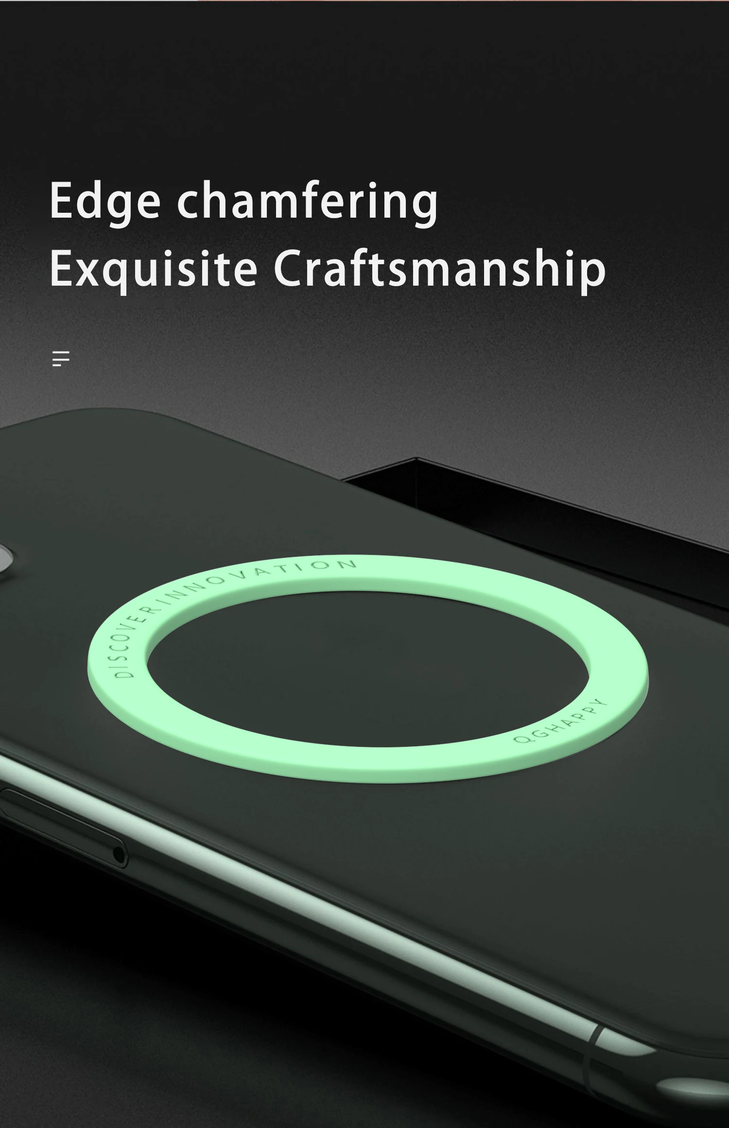 Anillo de Metal magnético autoadhesivo, pegatina de hoja de hierro para Apple IPhone 15 14 13 12 para anillos de carga inalámbricos magnéticos Magsafe - imagen 5