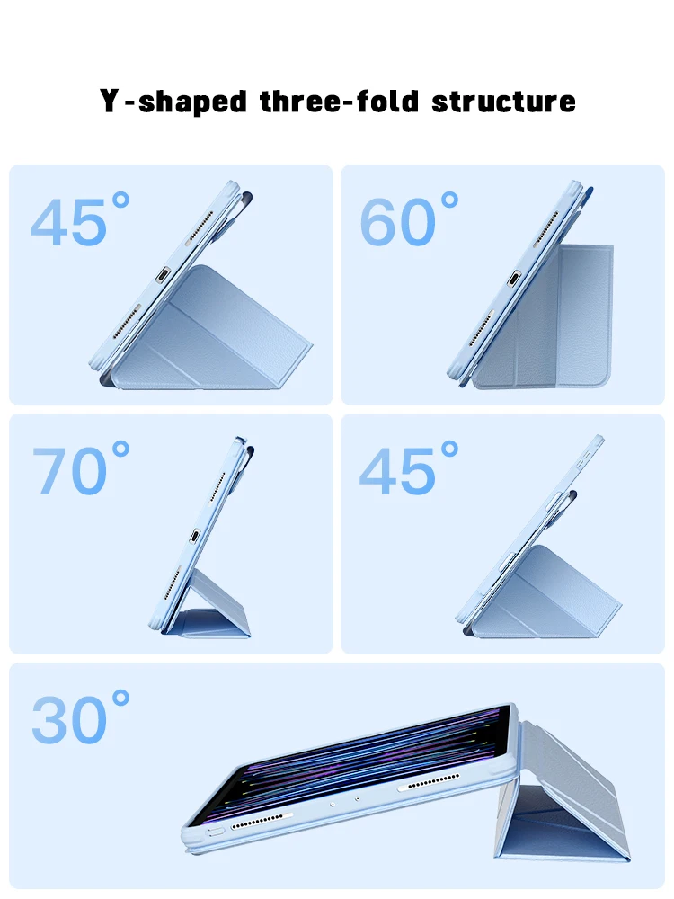 Funda giratoria de 360 ° para iPad, cubierta con cajón de soporte para iPad Air 10,9 Pro 11, 5/4, 2022, 2021, 2020, 10,2, 9th/8/7 generación - imagen 3